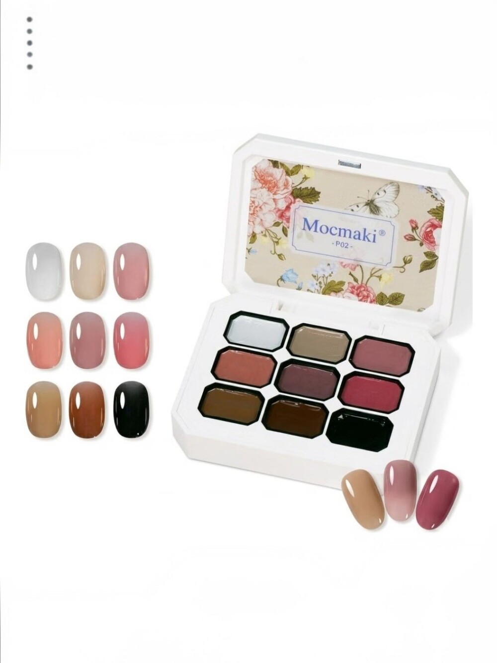 Nude Gel Nail Polish Palette,9 Color Nude Gradient Gel Nail Kit